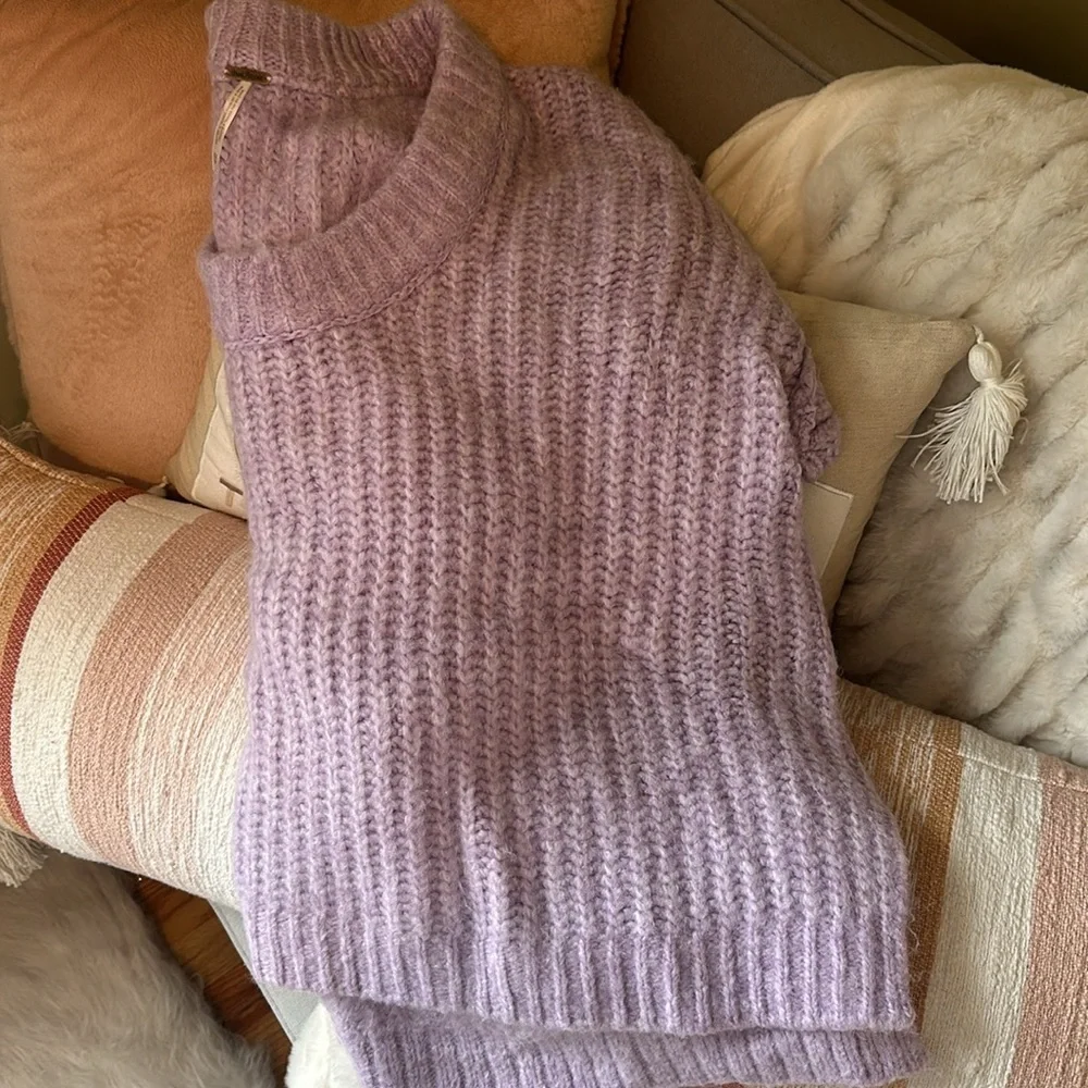 Free People Blue Bell V Neck Sweater XS - Picture 3 of 6